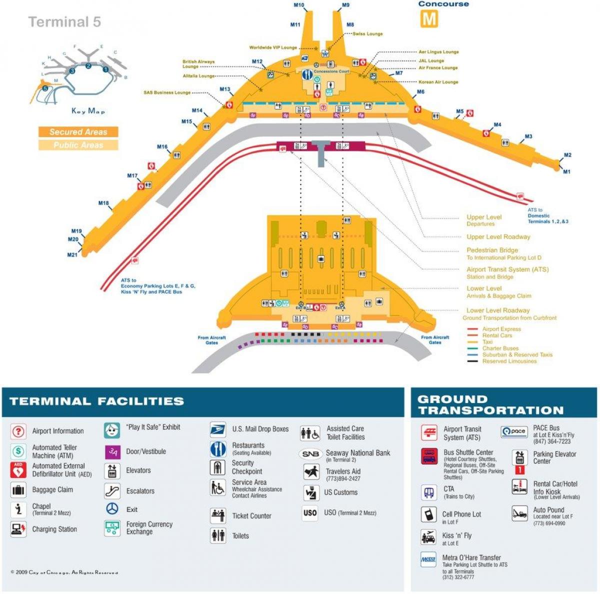 מפה של או ' הייר terminal 5
