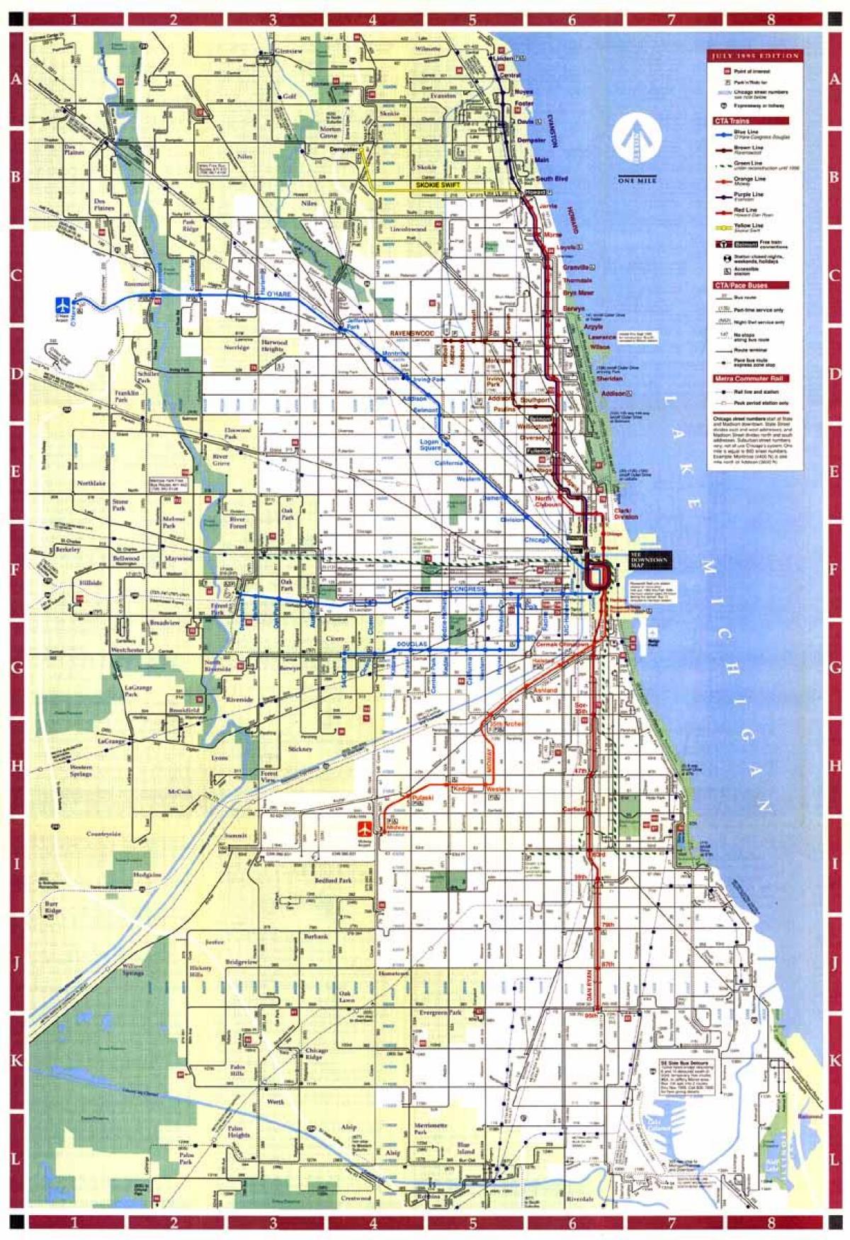 העיר של שיקגו מפה