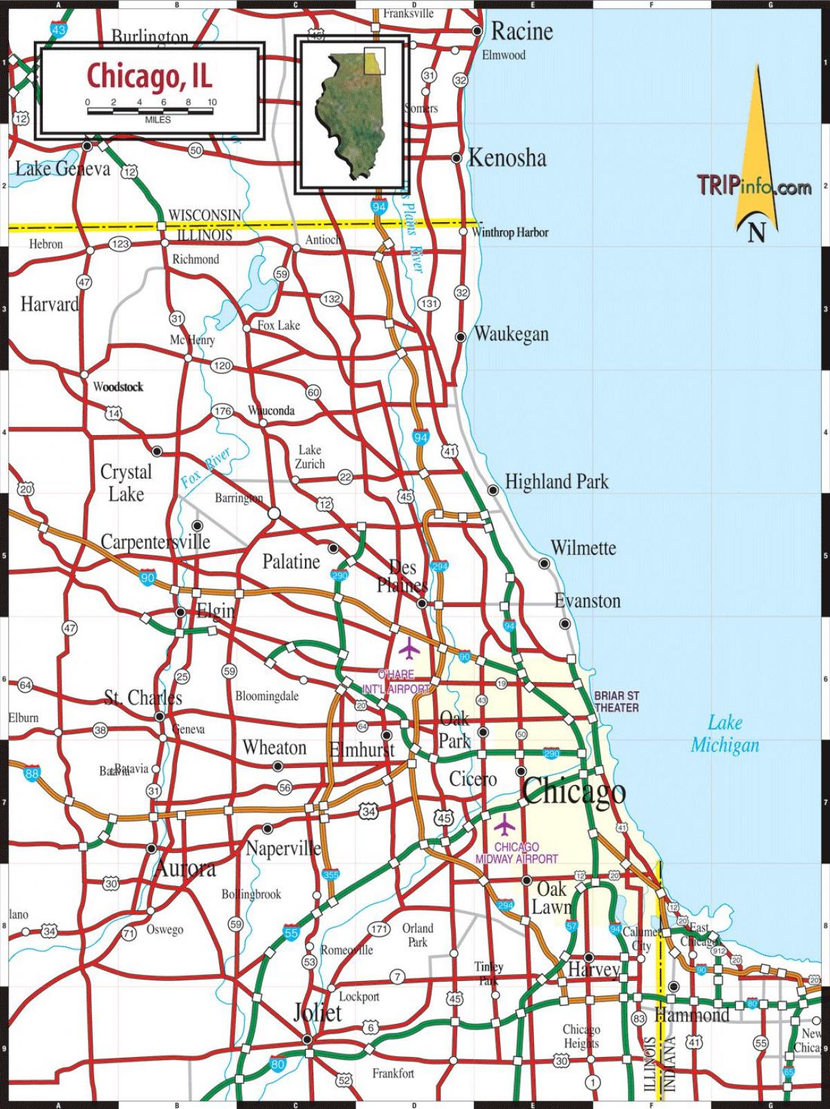 מפה של שיקגו il
