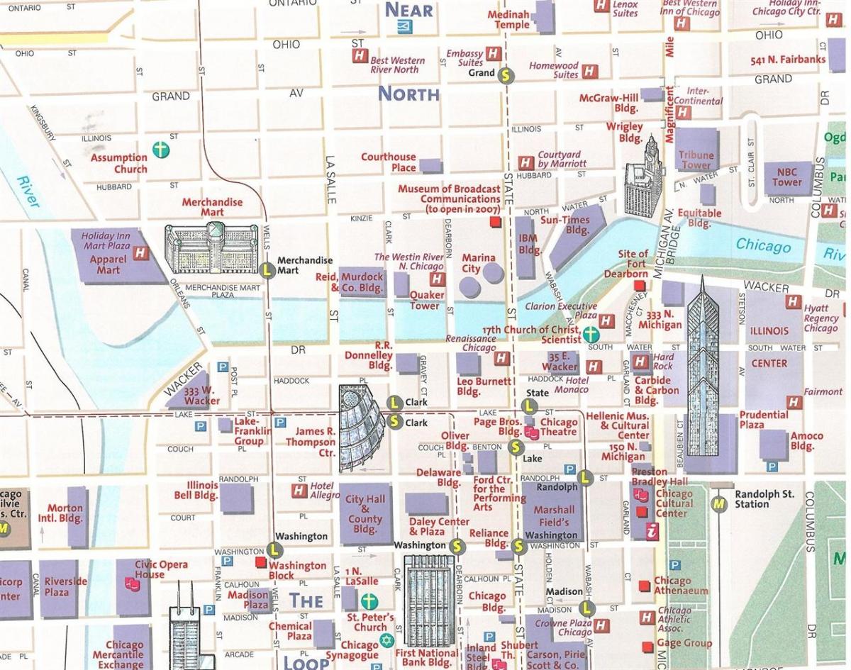מפת התיירות של שיקגו