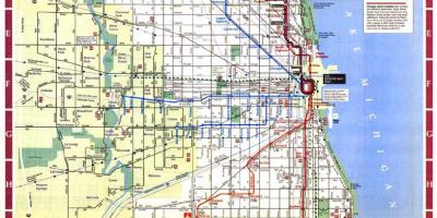 מפה של גבולות העיר שיקגו.