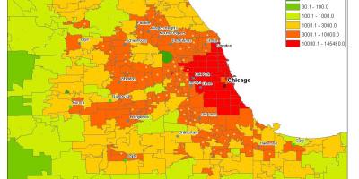 דמוגרפי מפה של שיקגו