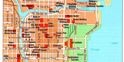 מפה של מוזיאונים בעיר שיקגו