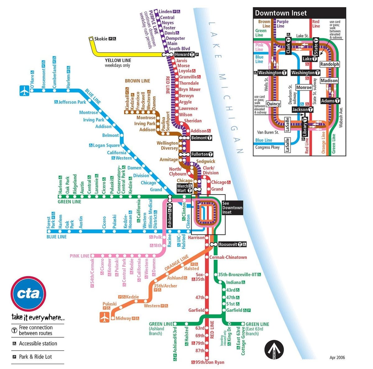 cta מפת שיקגו