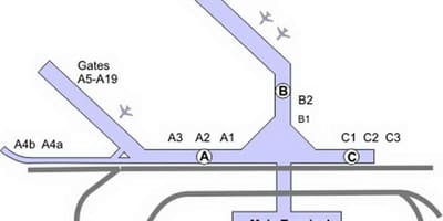 Mdw התעופה מפה