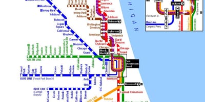 התחתית בשיקגו מפה