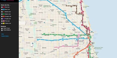 שיקגו cta הרכבת המפה